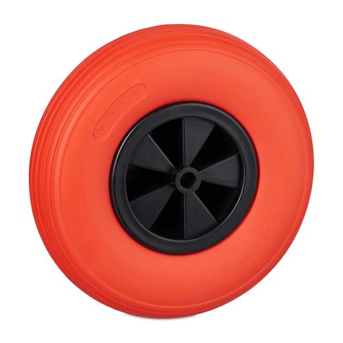 Roue De Brouette 3.50-6 Noir Et Rouge