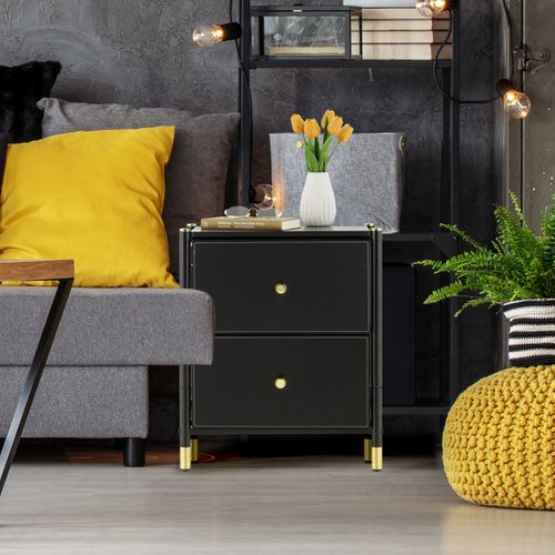 Table De Nuit Avec 2 Tiroirs