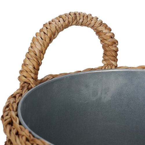 Pot De Fleur Rond En Zostère Lot De 3