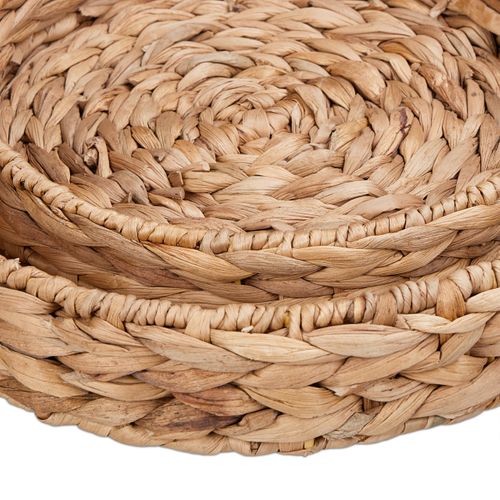 Lot De 2 Plateaux En Jacinthe D’eau