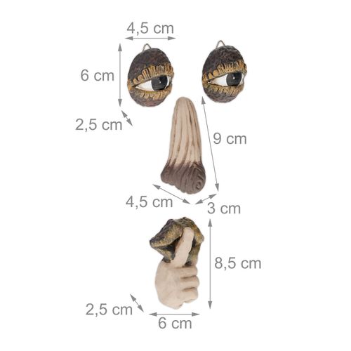 Lot De 2 Visages D’arbre « chut »