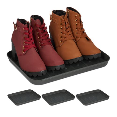 Plateau à Chaussures Noir En Lot De 4