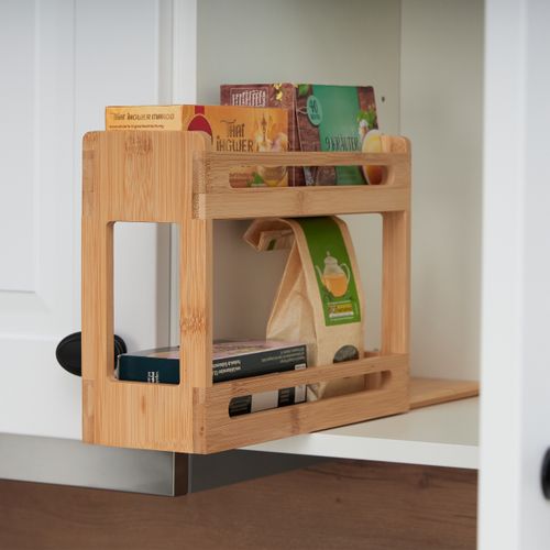 Étagère à Épices Extensible En Bambou