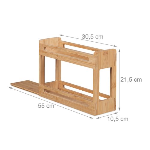 Étagère à Épices Extensible En Bambou