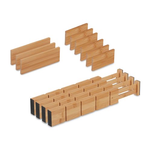 13x Séparateurs En Bambou Pour Le Tiroir