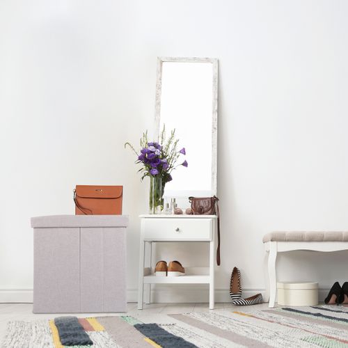 Tabouret De Rangement Beige