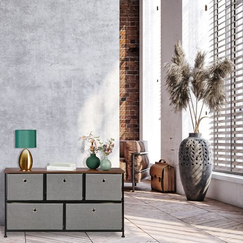 Commode à 5 Tiroirs Style Industriel