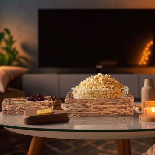 Lot De 3 Plateaux En Jacinthe D’eau