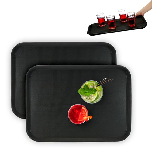 Lot De 2 Plateaux De Service 56 X 41 Cm