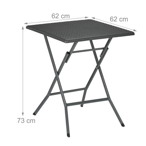 Table De Jardin Grise Aspect Rotin