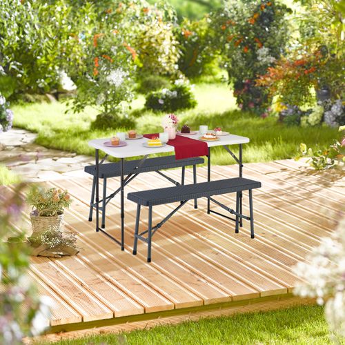 Banc De Jardin Pliable En Lot De 2