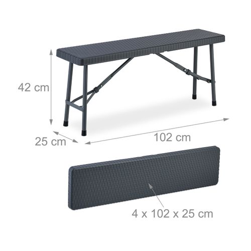 Banc De Jardin Pliable En Lot De 2