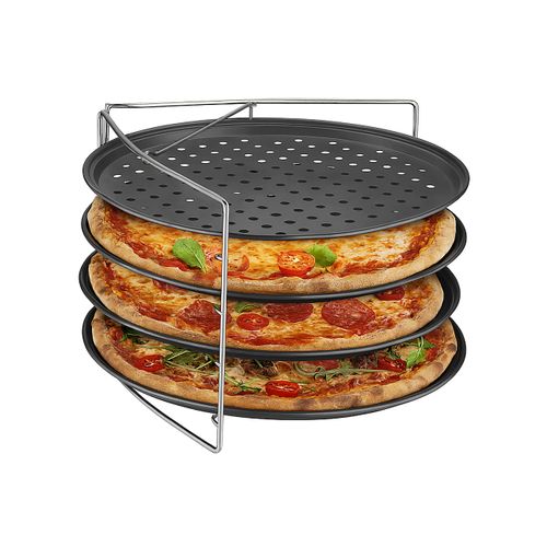 Plaques à Pizza 4 Pièces Avec Support