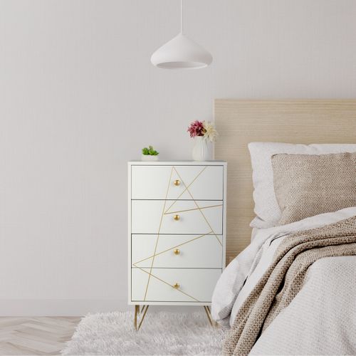 Commode Élégante Avec 4 Tiroirs