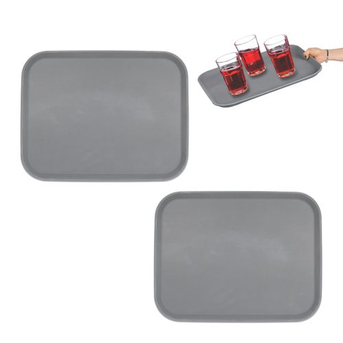 Lot De 2x Plateaux De Service