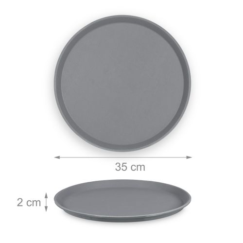 Lot De 2x Plateaux De Service Ronds