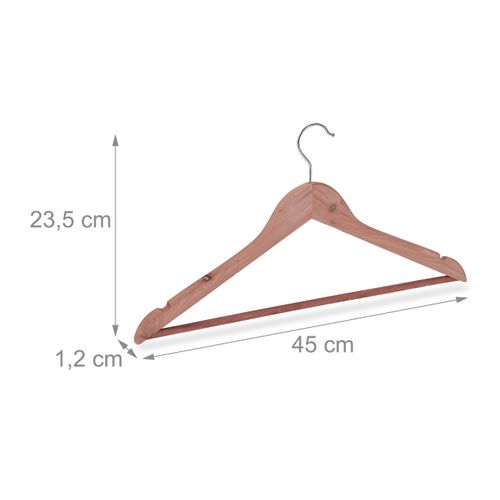Lot De 12 Cintres En Bois De Cèdre