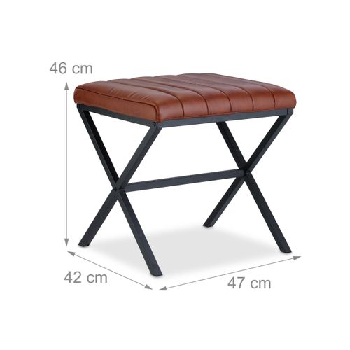 Tabouret Bas En Similicuir