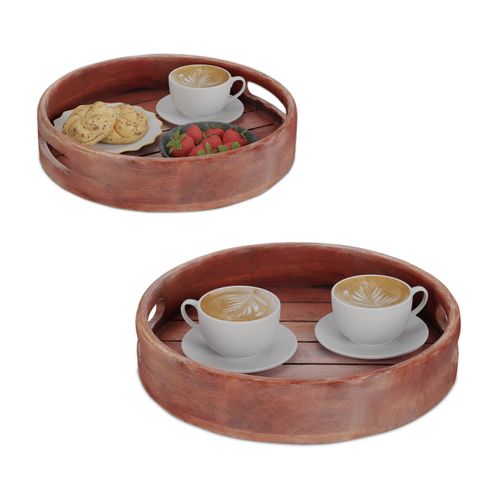 Lot De 2 Plateaux De Service