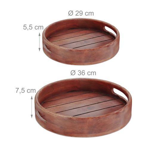 Lot De 2 Plateaux De Service