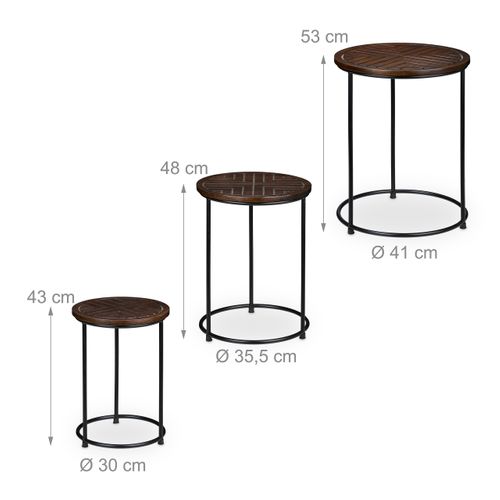 Table D'appoint En Lot De 3