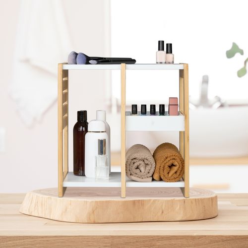Étagère De Bain Bambou 3 Niveaux