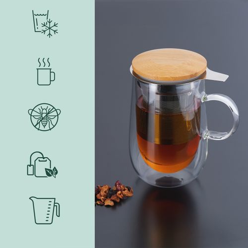 Tasse De Thé Avec Couvercle Et Infuseur