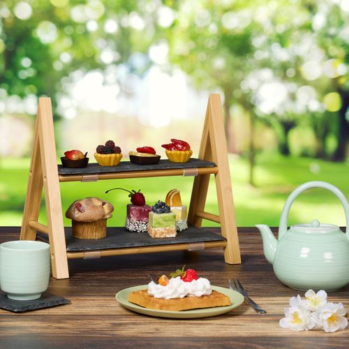 Plateau De Service En Bambou Et Ardoise