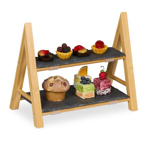 Plateau De Service En Bambou Et Ardoise