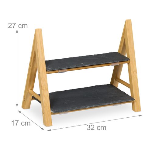 Plateau De Service En Bambou Et Ardoise