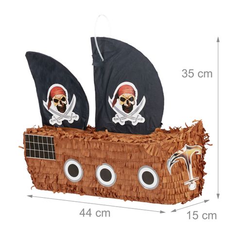 Pinata Bateau Pirate, Bâton et Masque