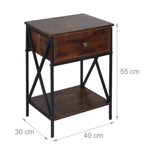 Chevet Industriel Tiroir et Étagère