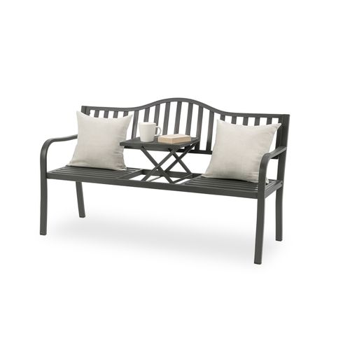 Banc De Jardin Avec Table Anthracite