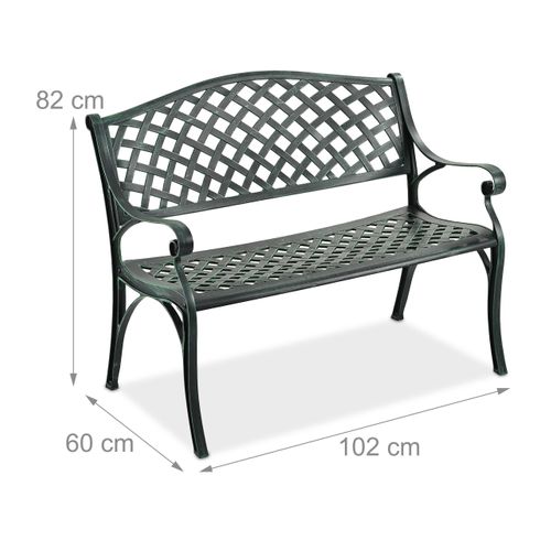 Banc De Jardin Vintage Noir-vert