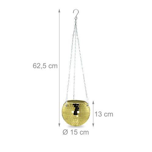 Pot De Fleur Disco Doré