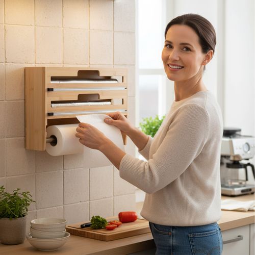 Porte-rouleaux Mural Pour Cuisine