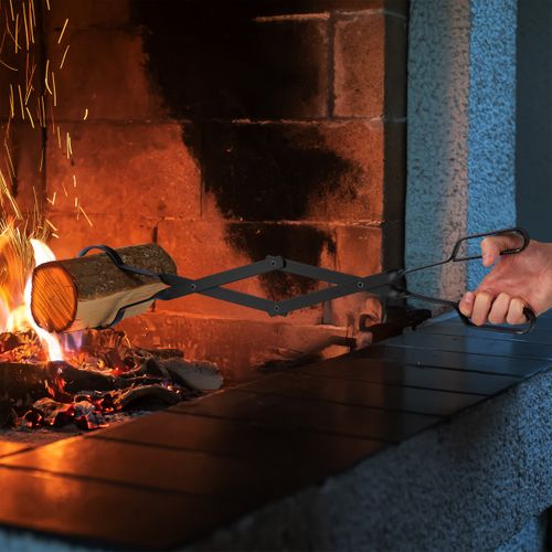 2 Pinces Longues En Acier Pour Cheminée