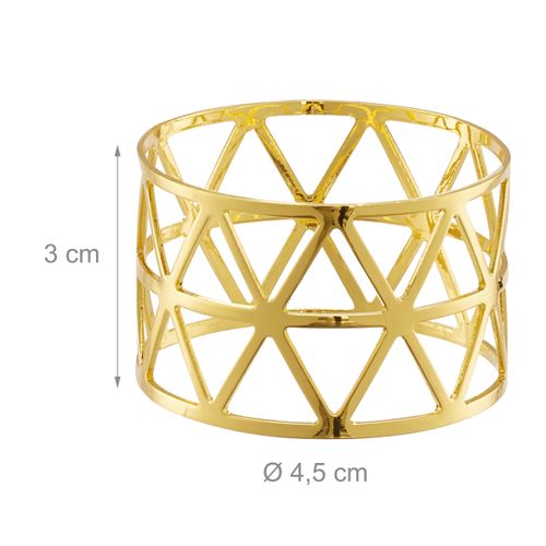48 Ronds De Serviette Doré