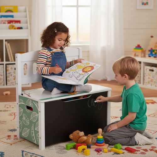 Banc-coffre Enfant Avec Tableau