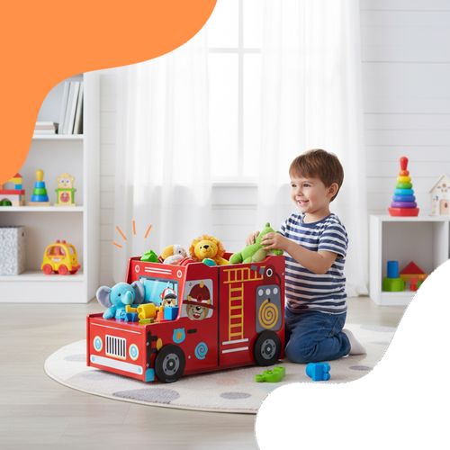 Coffre à Jouets «pompiers»