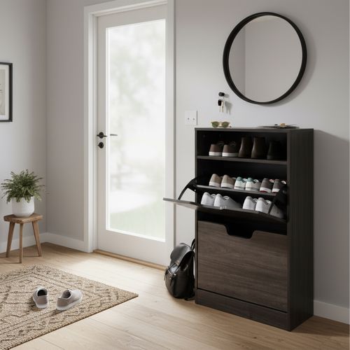 Meuble à Chaussures Basculant Ouvert