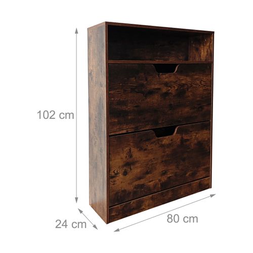 Meuble à Chaussures Basculant Ouvert