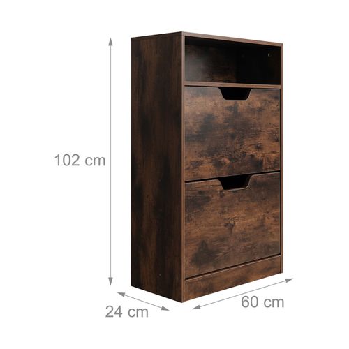 Meuble à Chaussures Basculant Ouvert