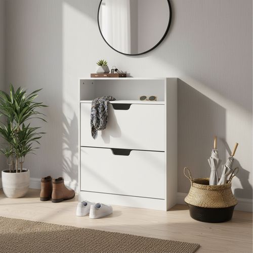 Meuble à Chaussures Basculant Ouvert