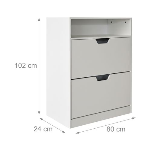 Meuble à Chaussures Basculant Ouvert