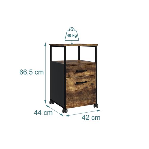 Caisson à Roulettes 2 Tiroirs