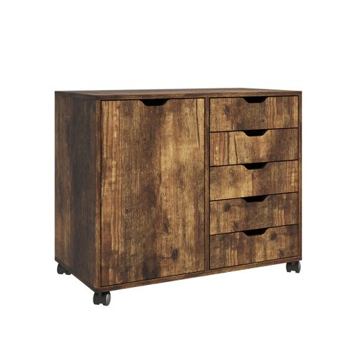 Caisson Roulant Avec Tiroirs Et Étagères