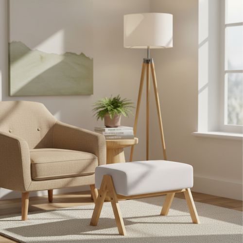 Repose-pieds Bambou et Tissu