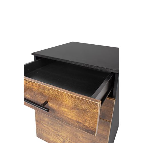 Caisson Roulant Avec 3 Tiroirs 40x40x57.5 Cm - Marron