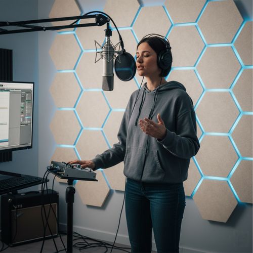 Panneaux Acoustiques Hexagonaux Adhésifs